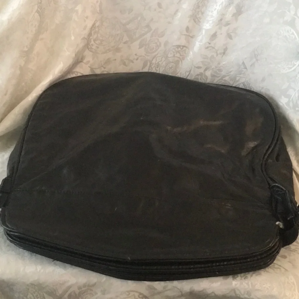 Black Leather Crossbody Bag - Men Bags